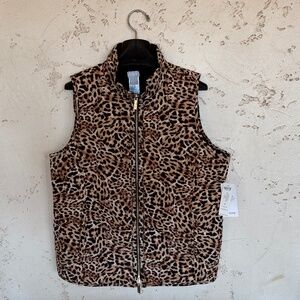 NWT Chico's Reversible Quilted Mountain Lynx Vest - Size 2